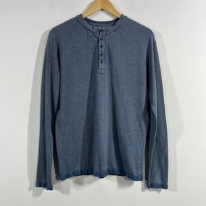 M. Singer Preppy Old Money Henley Shirt Neutral Euro Summer Casual Mens Medium